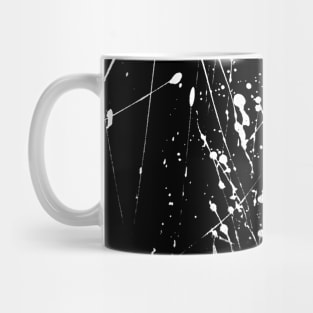 Abstract grunge paint splashes black and white art texture Mug